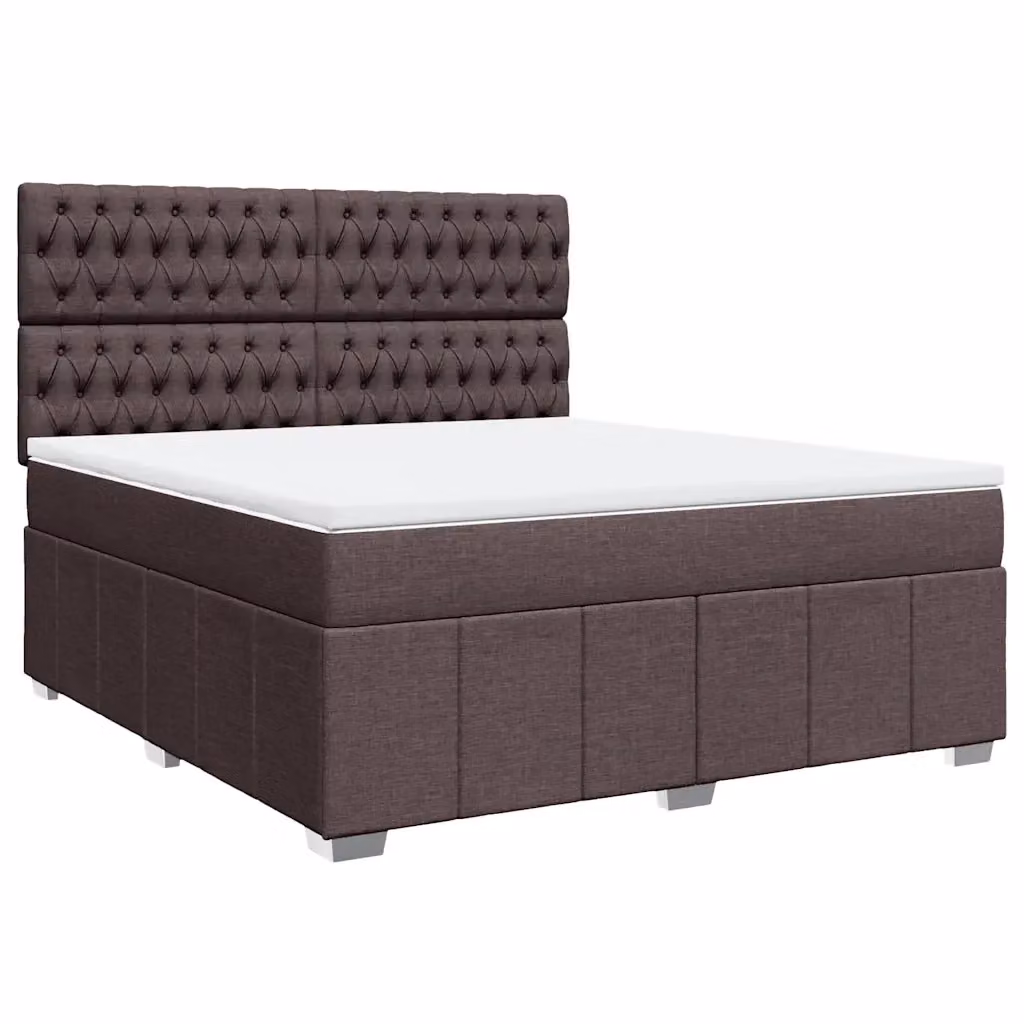 Letto Ibrido con Giroletto a Molle e Materasso vidaXL in Marrone e Bianco L/P/H: 180 x 200 cm – 2