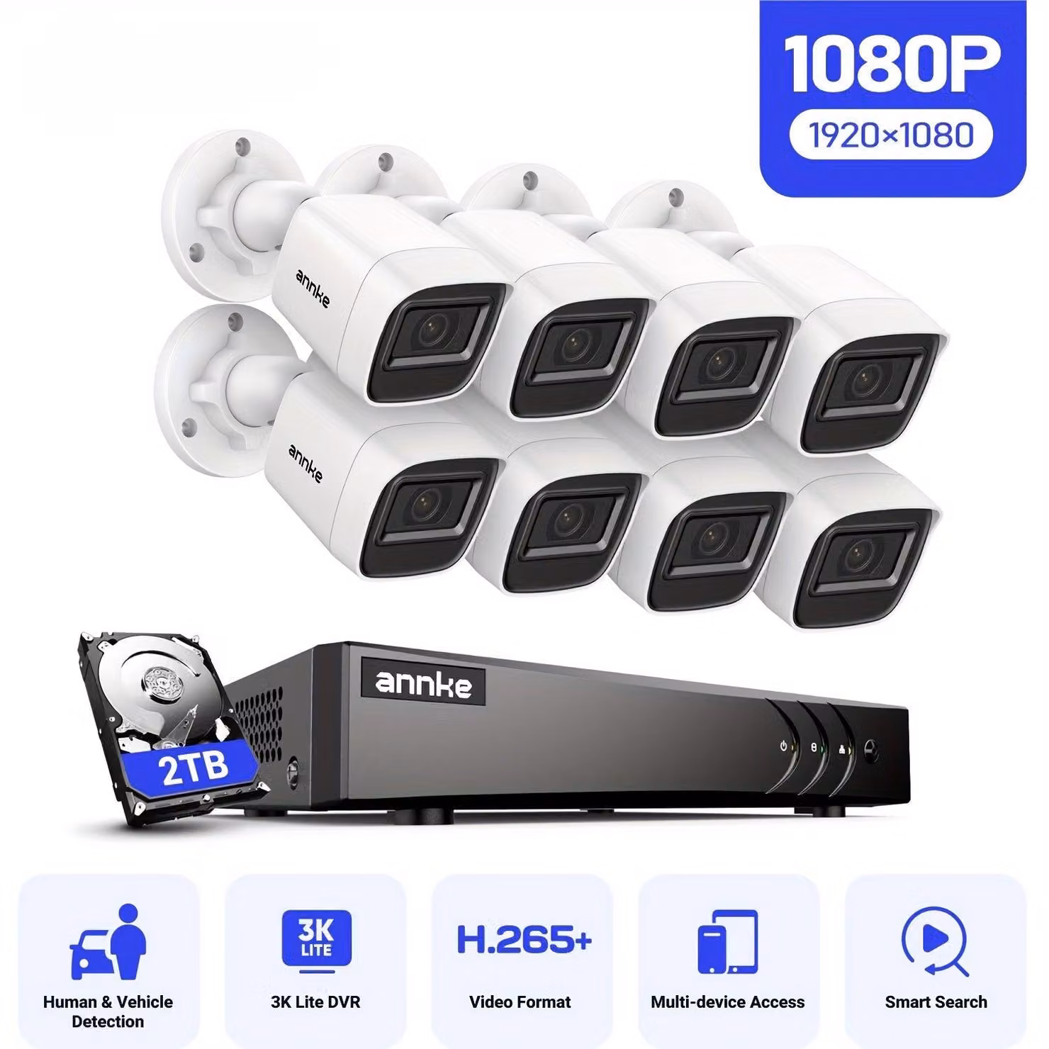 Sistema di sicurezza - Sistema di telecamere - Sistema di videosorveglianza - Kit di videosorveglianza - Videosorveglianza
