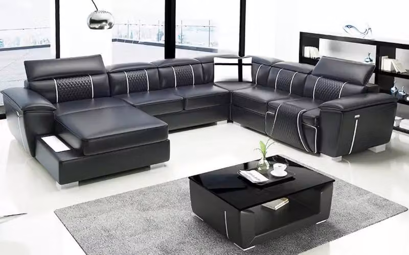 Design Couch Ecksofa Eckgarnitur Sofa Sofas Couchen Tisch 2tlg. Wohnlandschaft