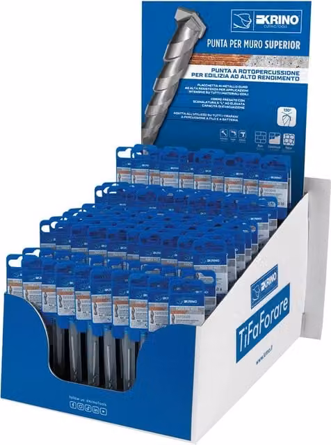 Espositore da Banco Krino Superior con 105 Pezzi Blu