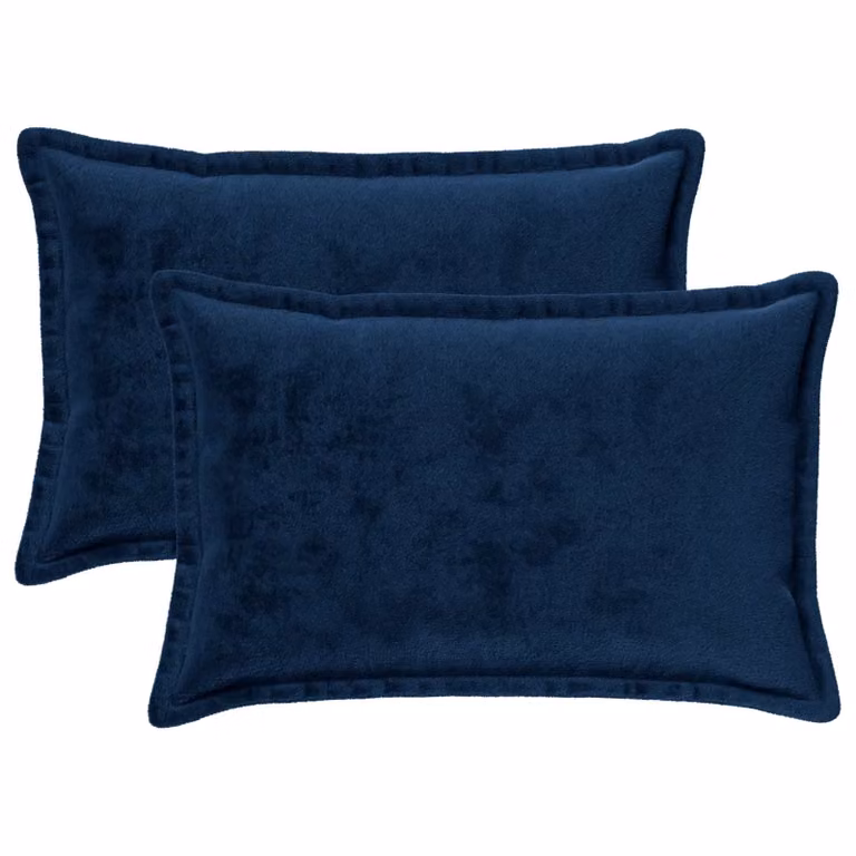 vidaXL Federa 2 pcs HOUTEN Blu navy 50 x 80 cm Flanella