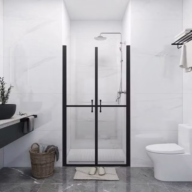 Porta per Doccia in Vetro Trasparente vidaXL L: 68-71 cm, H: 190 cm
