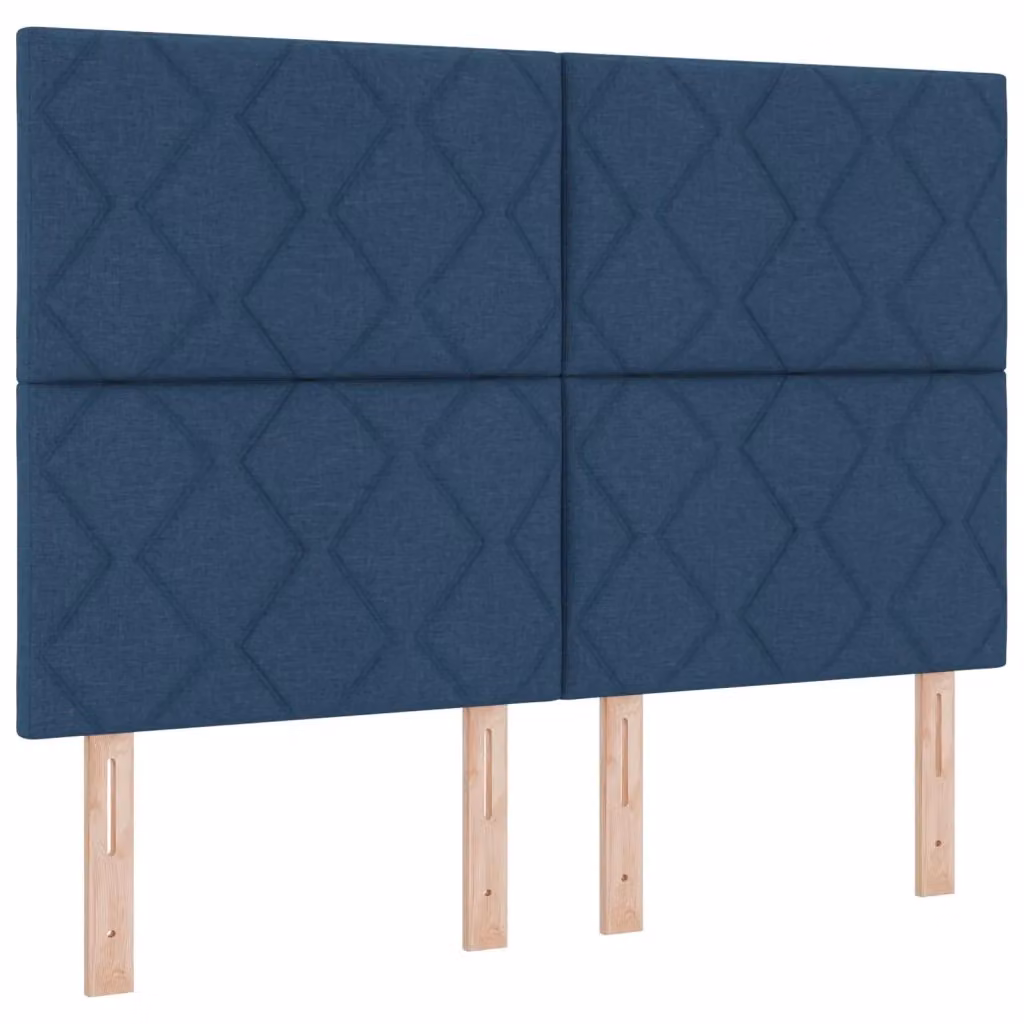 Testiera Letto con LED e Porte USB vidaXL in Tessuto Blu, Larghezza: 160 cm – 2