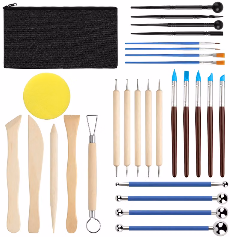 Omgoods - Set di 29 strumenti per la lavorazione della Vetroceramica, ideale per progetti artistici e fai-da-te