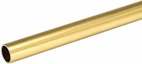 Tubi in rame - Tubo rotondo - Rame H65 - Ottone - Senza saldature - Lunghezza 100 mm - Diametro 13 mm - Spessore della parete 1,5 mm - Adatto per sistemi di riscaldamento - Modello in ottone
