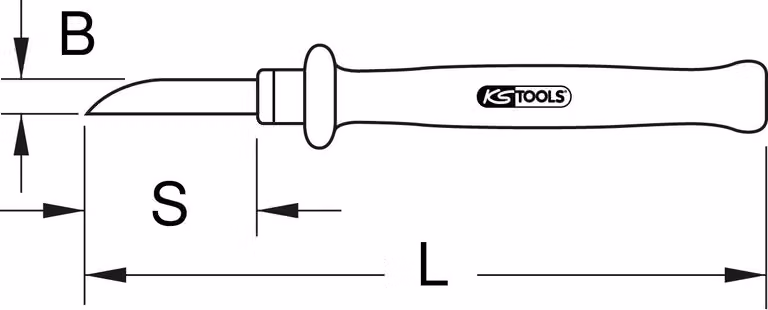 KS TOOLS Coltello spelafili con isolamento protettivo 200 mm - 117.1360