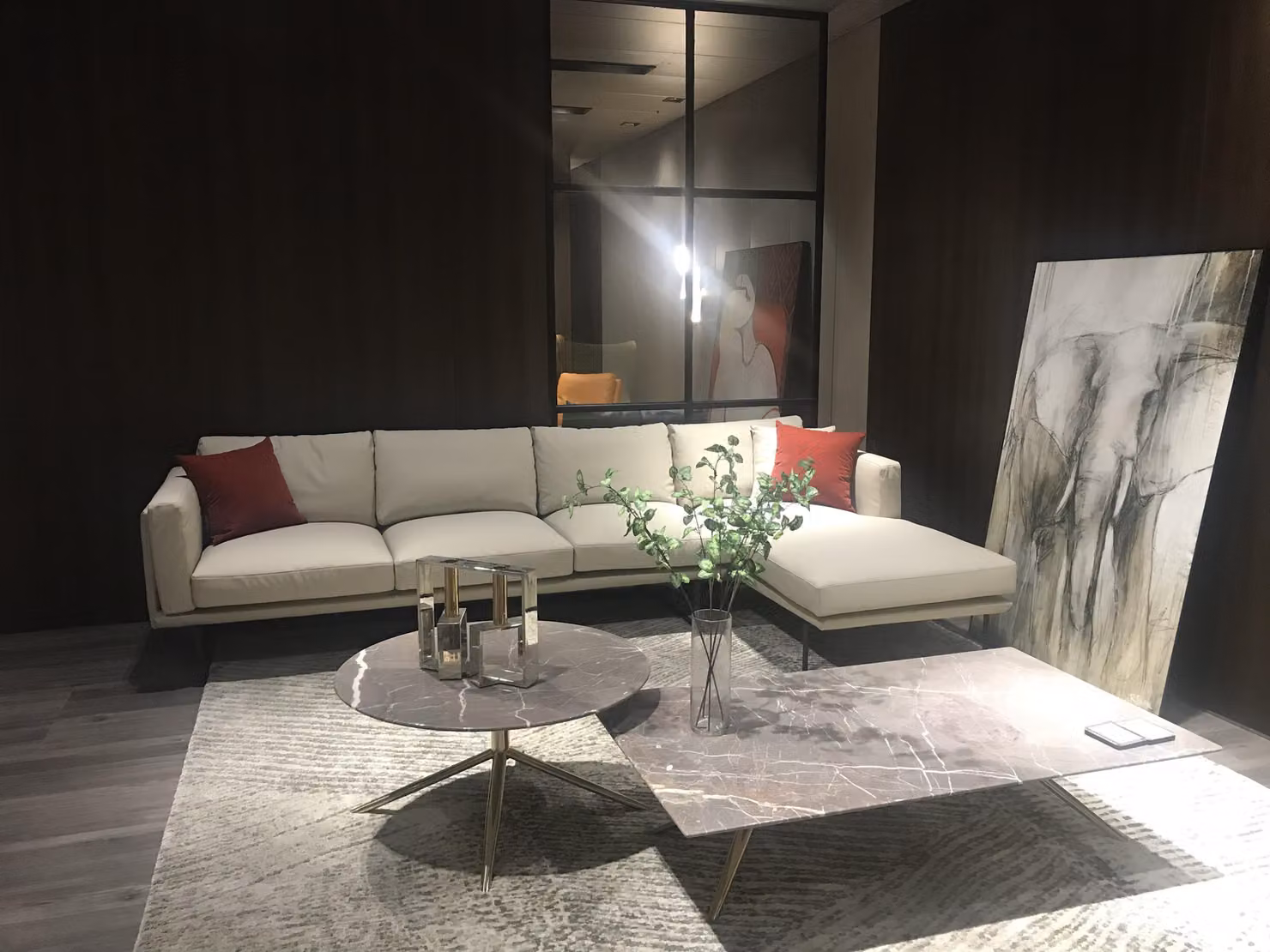 Sofa Garnitur Italien Leder Eck Couch Sitz Landschaft L-Form Luxus Wohn Polster