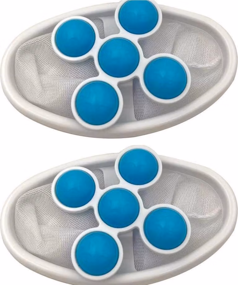 INF Filtro anti-pelucchi galleggiante per lavatrice, raccoglitore di capelli, confezione da 2 Blu