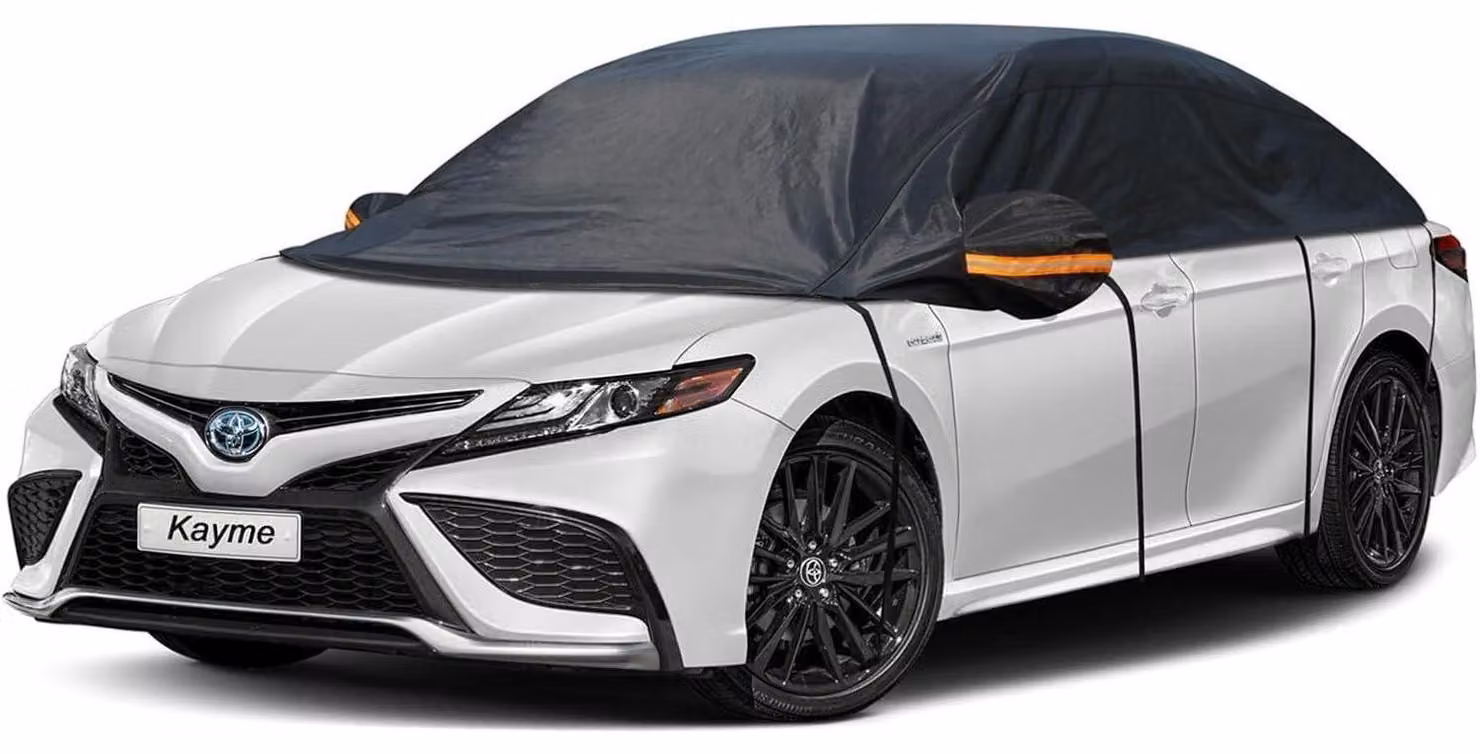 Copertura impermeabile e traspirante per auto, adatta a limousine fino a 470 cm, colore nero. Ideale per garage a metà