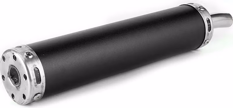 Acciaio inox marmitta silenziatore 20mm/0.8in parti modificate per 2 tempi moto (nero)