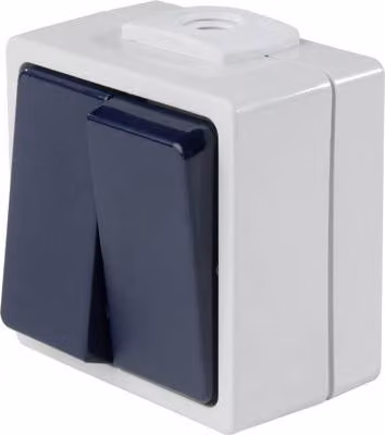 interruttore da superficie as-Schwabe Interruttore di serie 2 entrate cavi 230V 10A IP54