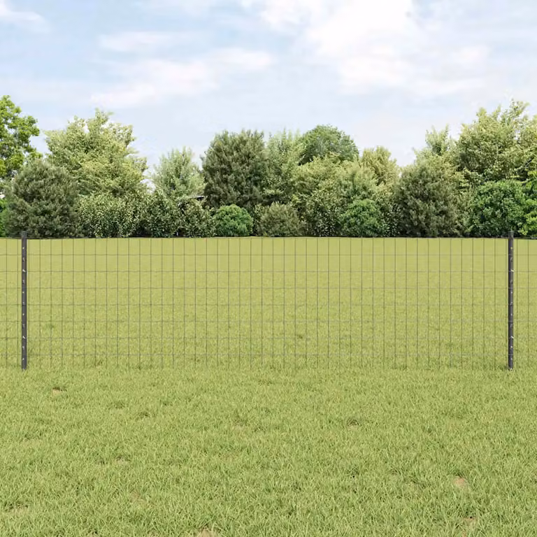 Recinzione Euro con palo vidaXL in acciaio rivestito in PVC, L: 25 m, H: 0,6 m
