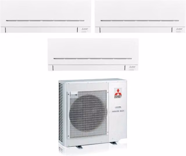 Climatizzatore Condizionatore Mitsubishi Electric Trial Split Inverter Serie AP-VGK con Wi-Fi Integrato e Unità Esterna MXZ-4F80VF, Colore Bianco