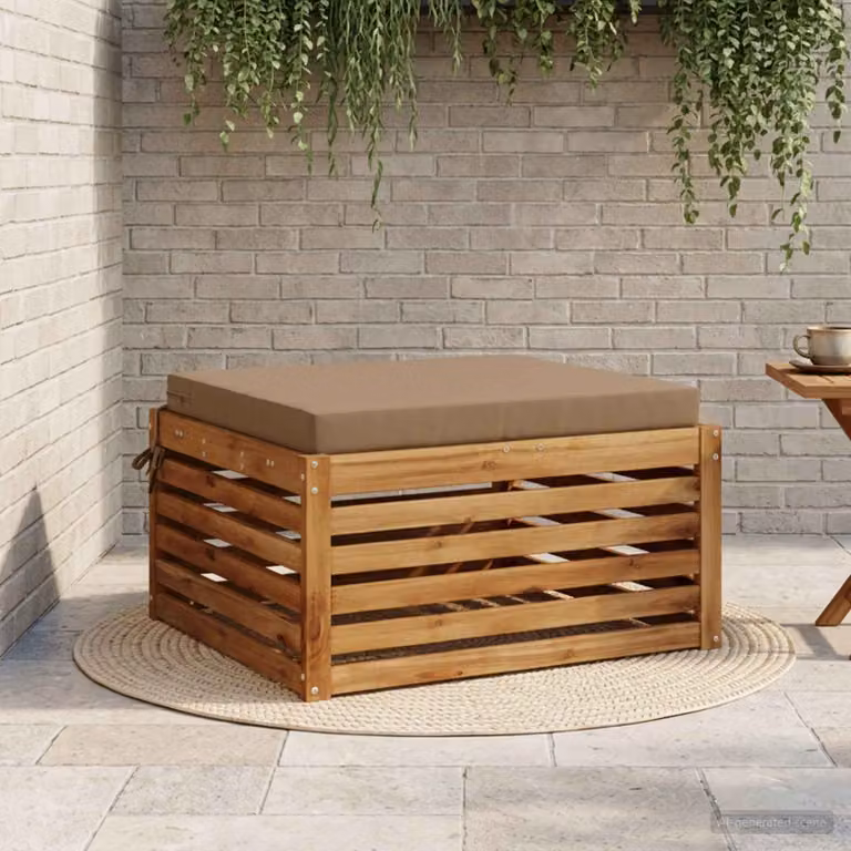 Cuscino per sedia vidaXL SOEST in poliestere con rivestimento lavabile e resistente ai raggi UV, disponibile in beige, grigio o marrone