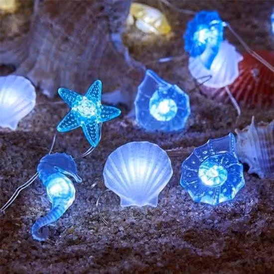Lunghezza 2 metri, per interni ed esterni, con motivi marini a LED