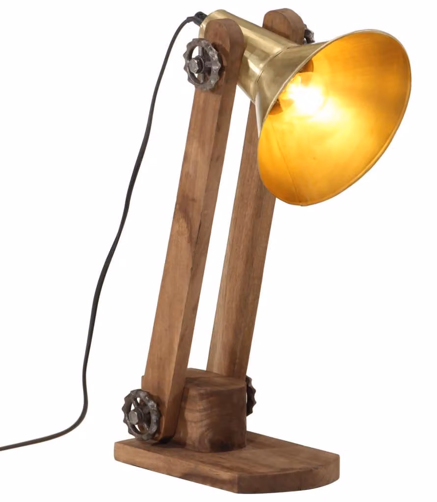 vidaXL Lampada da tavolo 25 W ottone antico 23x13x52 cm E27
