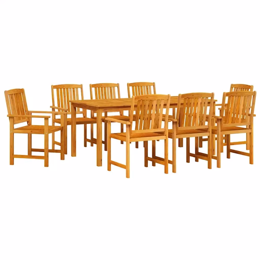 Set da pranzo per giardino vidaXL in legno di acacia marrone, 7 pezzi – 2