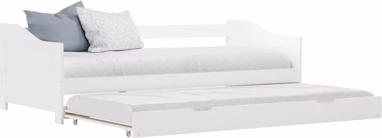 The Living Store Struttura divano letto allungabile in legno di pino bianco 90×200 cm
