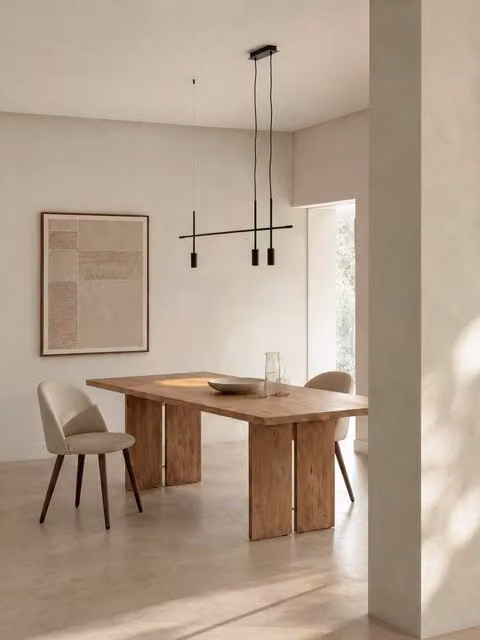 Yan Tavolo da pranzo rettangolare in legno di pino massiccio marrone Kenay Home L: 180 cm