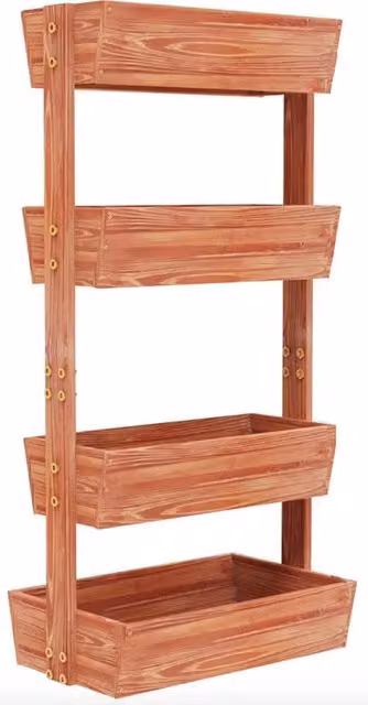 Tavolo per piante - 4 livelli - Tavolo per giardino - Supporto per vasi - Regolabile in altezza - Hout - 4 contenitori