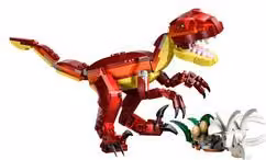 LEGO Creator 3 in 1 Feroce dinosauro rosso, 283 pezzi – 1