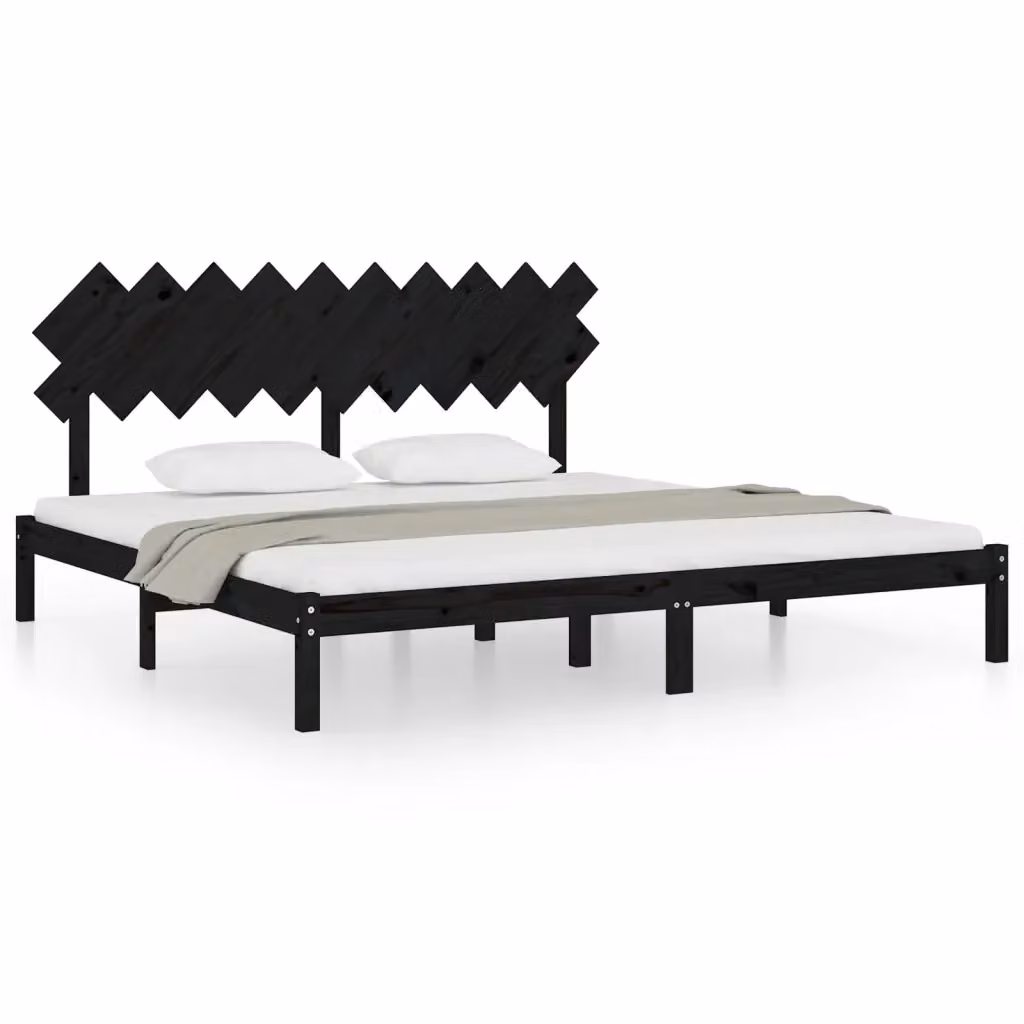 Giroletto Nero in Legno di Pino Massello per Adulti L/P: 200 x 200 cm – 2