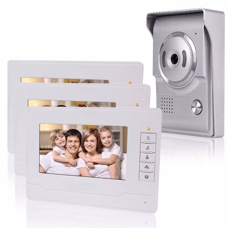 Kit videocitofono con schermo da 7 pollici - 3 monitor - Modello cablato