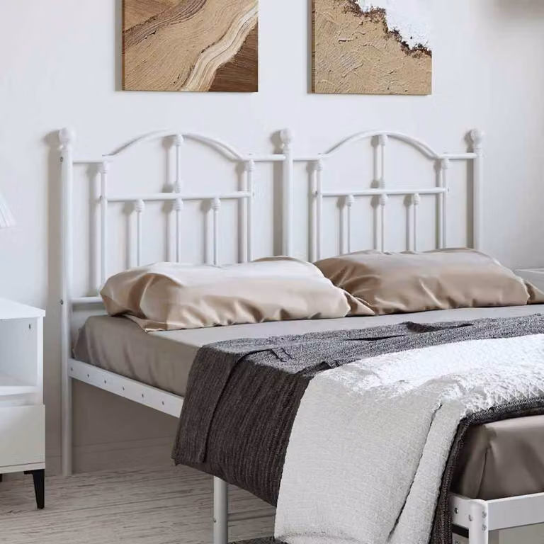 Testiera di ricambio vidaXL in metallo bianco laccato 142 cm