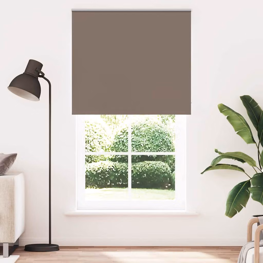 vidaXL Tenda a Rullo Oscurante in Poliestere, Marrone, L: 140 cm, H: 210 cm
