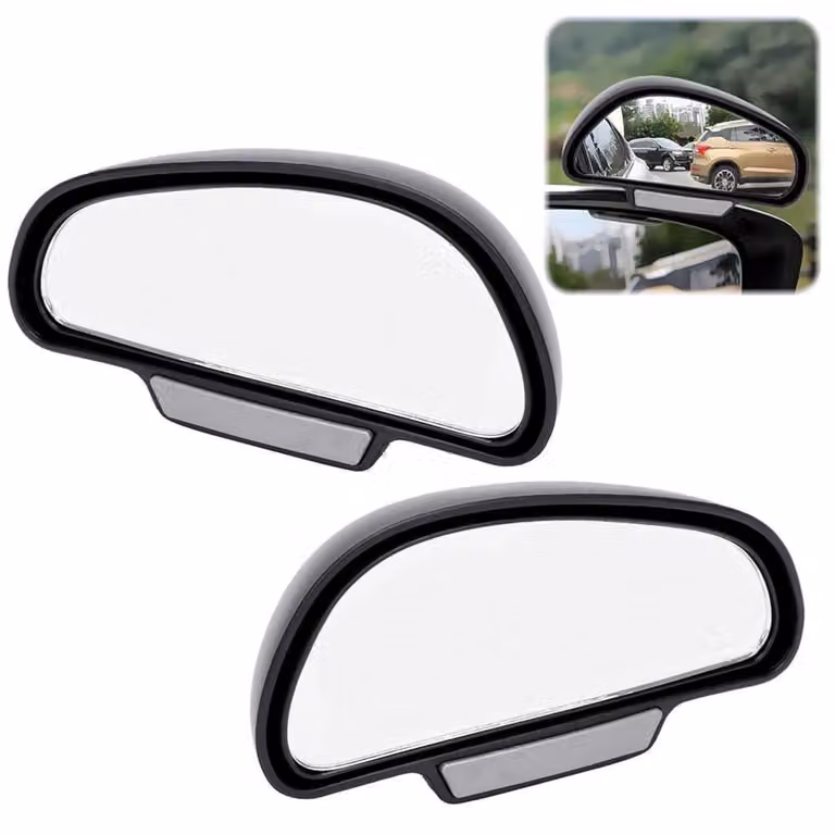 Specchi per eliminare l'angolo cieco, 2 pezzi, a 360 gradi, universali, per auto, camion e SUV, colore nero