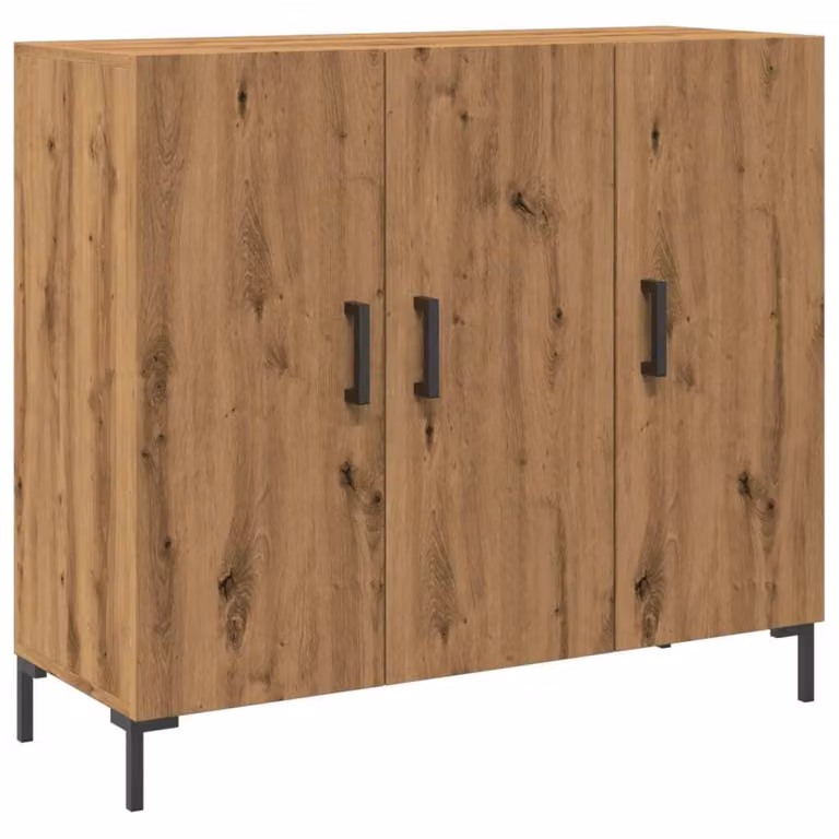 Credenza Rovere Artigianale 90x34x80 cm in Legno Multistrato