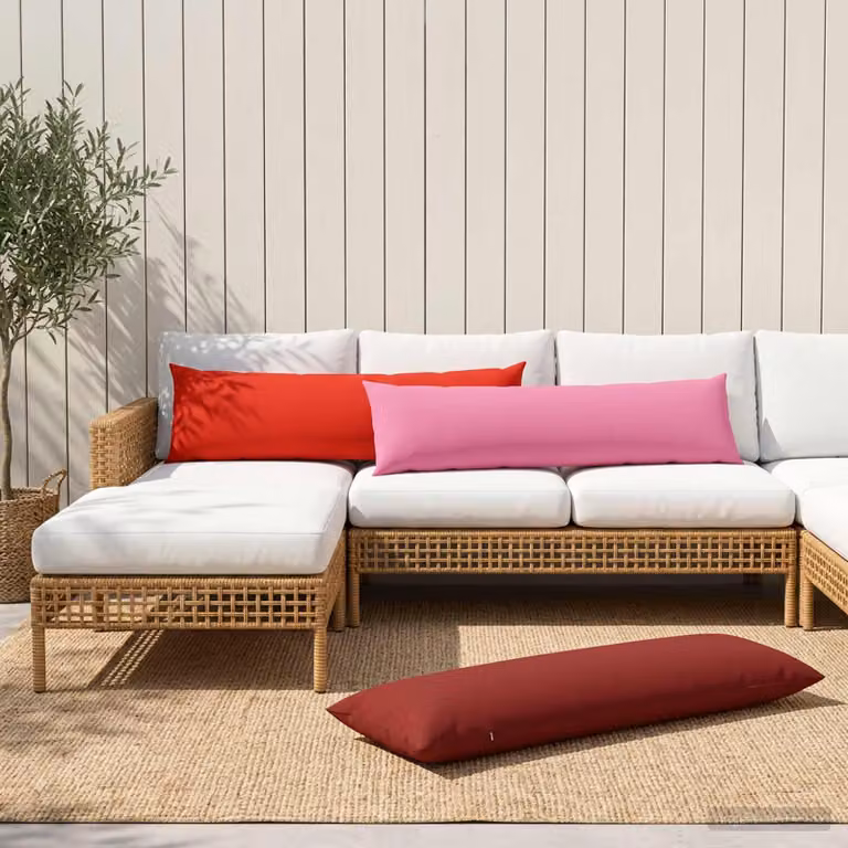 vidaXL Cuscino con cuscino HEERLEN Rosa 40 x 145 cm Poliestere
