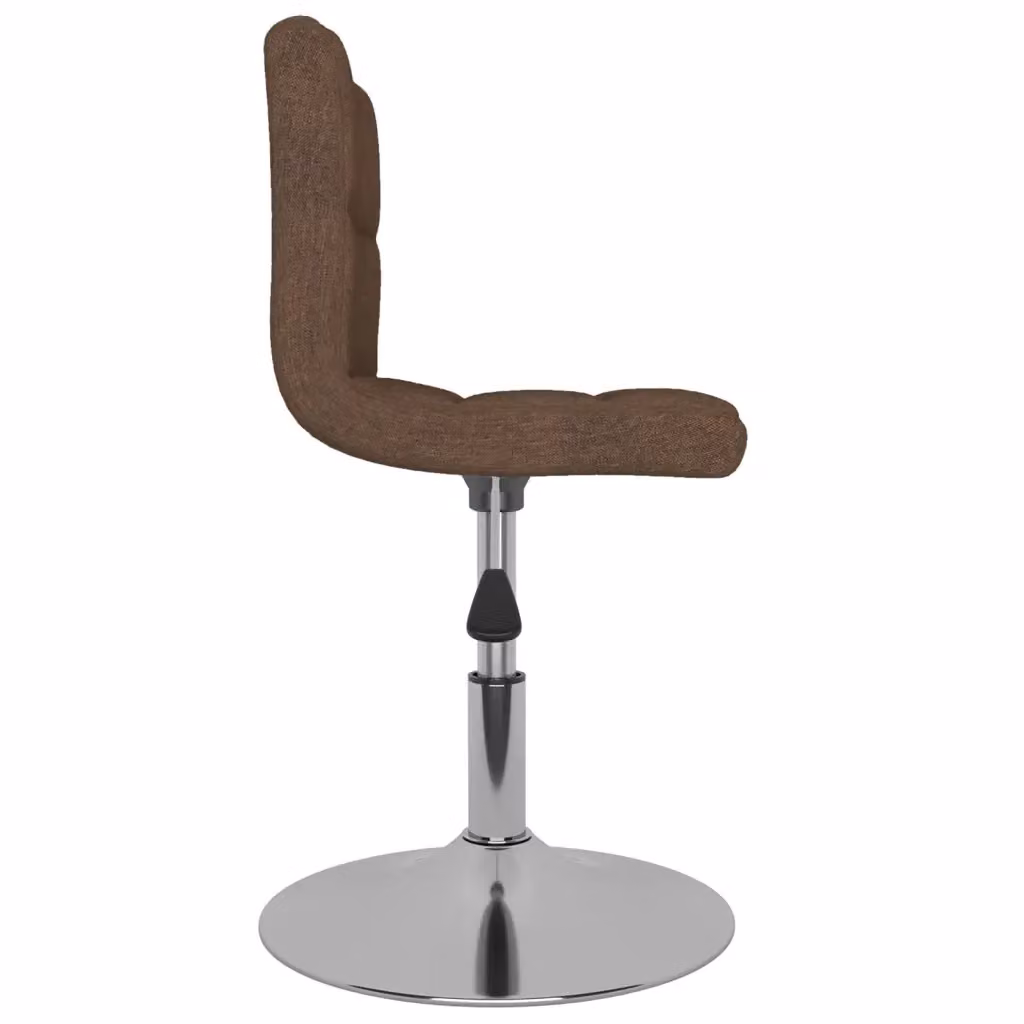 Set di 6 sedie da pranzo girevoli vidaXL in tessuto marrone con struttura in metallo e plastica per cucina e sala da pranzo – 2