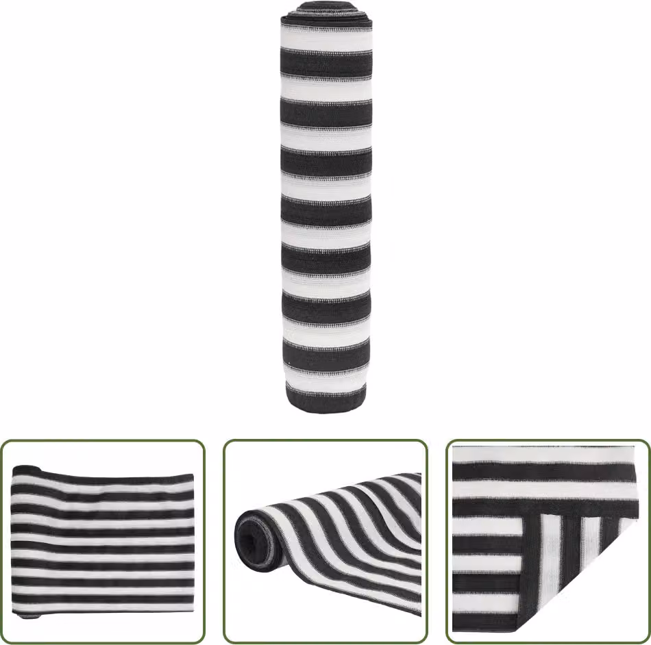 Il paravento Living Store antracite e bianco 1,8x50 m HDPE 195 g/m²