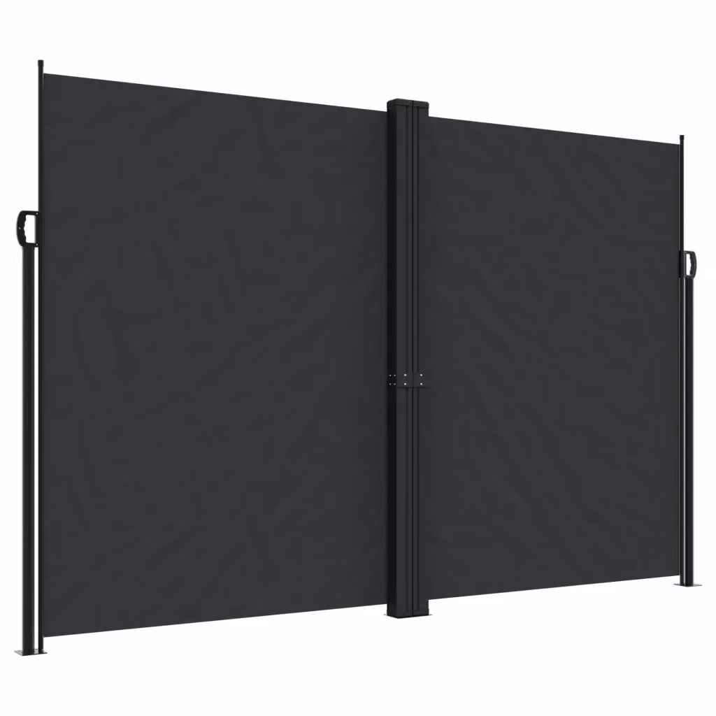 Tenda da sole laterale retrattile Videx in poliestere nera L: 1200 cm, H: 220 cm – 2