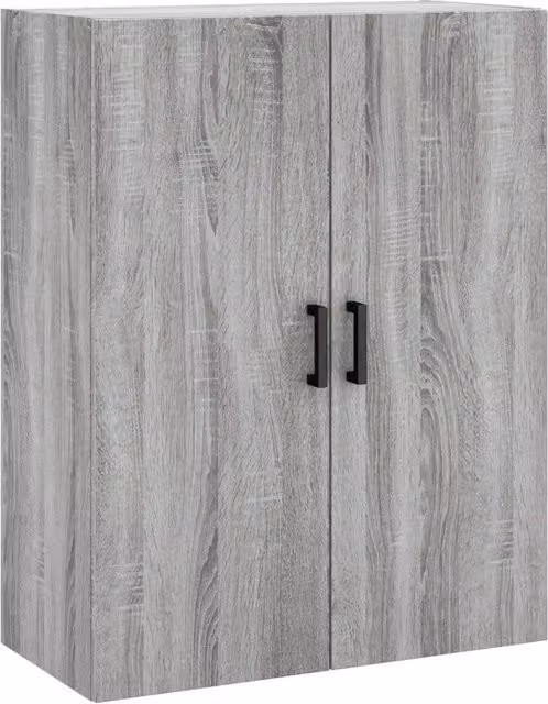 Mobile contenitore a parete pratico e di design 69,5 x 34 x 90 cm legno composito grigio 02_0048585