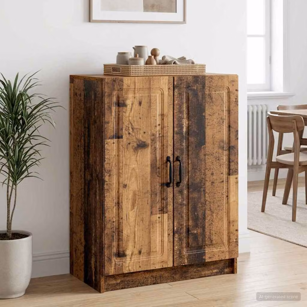 Credenza vidaXL in legno ingegnerizzato color marrone, stile moderno, L 66 cm x P 34,5 cm x H 87 cm