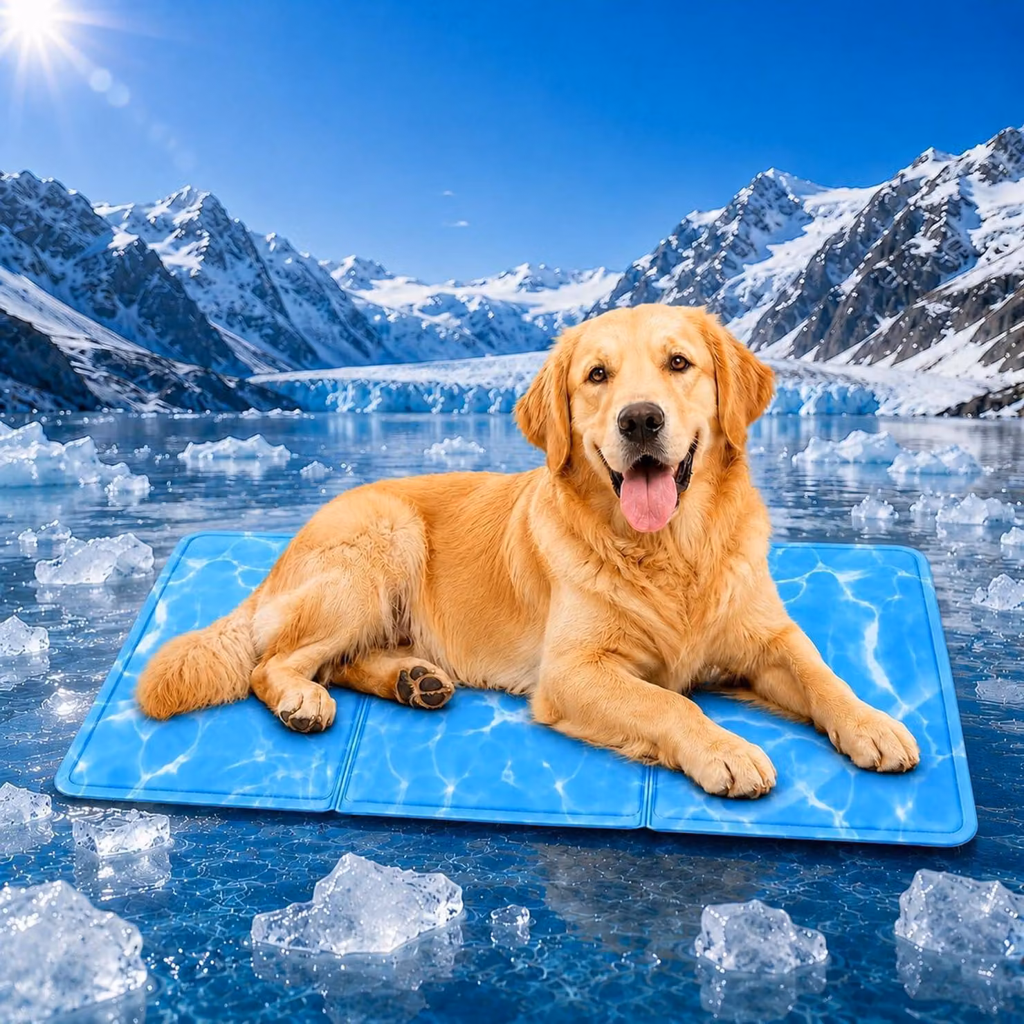 Tappetino refrigerante per cani, 80x120 cm, auto-refrigerante con gel, taglia XL
