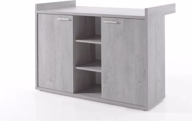 Comò per bambini MATHEO – Fasciatoio integrato colore grigio effetto legno