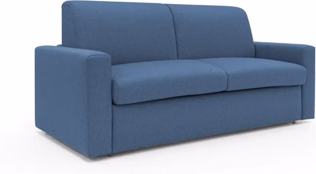 Divano letto matrimoniale Kansas Divani.Store blu con struttura imbottita e tessuto impermeabile L: 192 cm