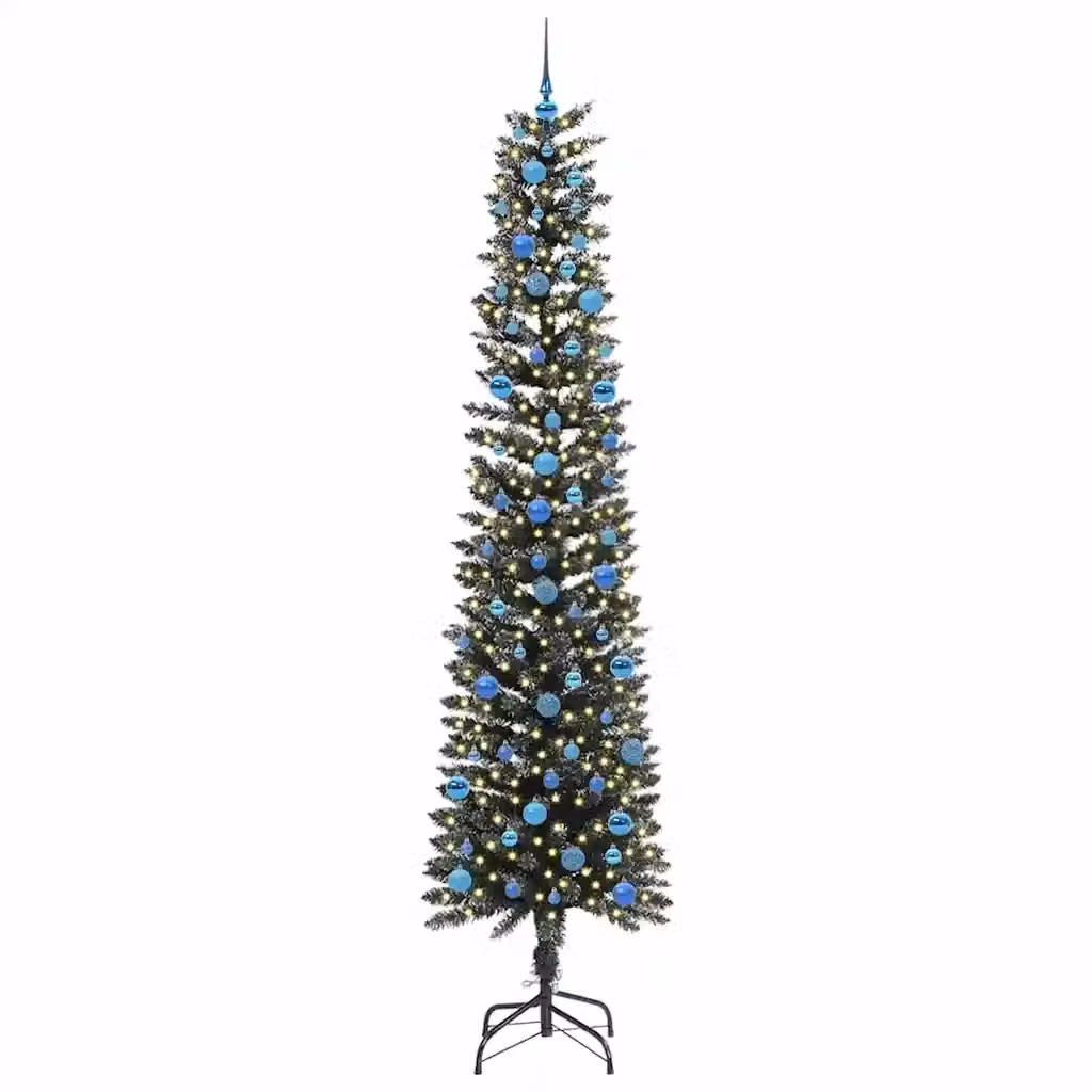 Albero di Natale artificiale verde vidaXL con 300 LED luce bianca calda, Altezza: 240 cm – 2
