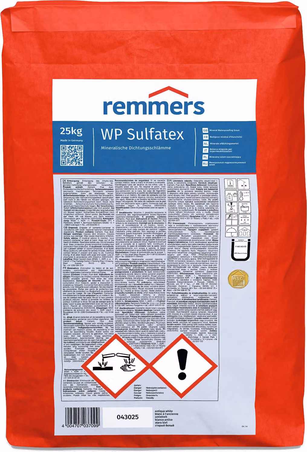 Remmers Sulfatexschlämme WP Sulfatex 25kg