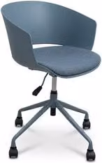 Sedia operativa Amicasa DUNA blu in tessuto e plastica con ruote per home office