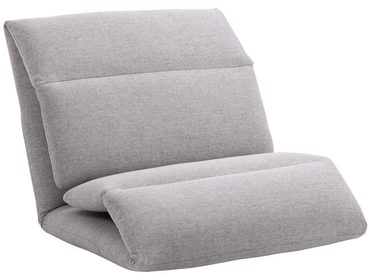 Poltrona reclinabile per pavimento, con 5 posizioni regolabili, dimensioni 72x71x60 cm, colore grigio chiaro