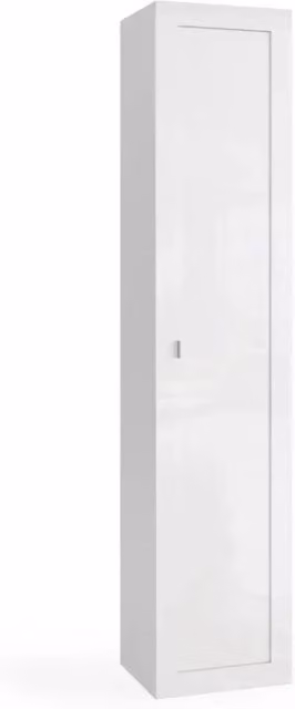 Armadio da bagno, 1 porta, collezione ISORA. Colore bianco lucido