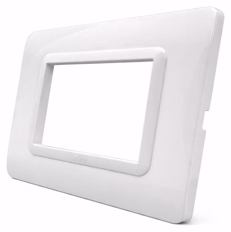 Placca AVE S44 Bianco In Tecnopolimero Per Installazione Elegante - Numero Posti 3 posti