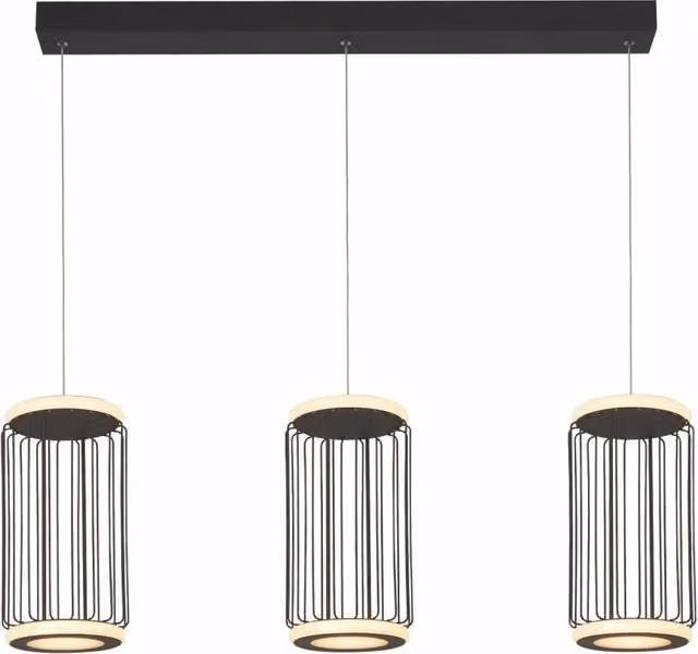 Lampadario Contemporaneo Circolo Alluminio Bianco Silicone Nero Led 35W 3000K
