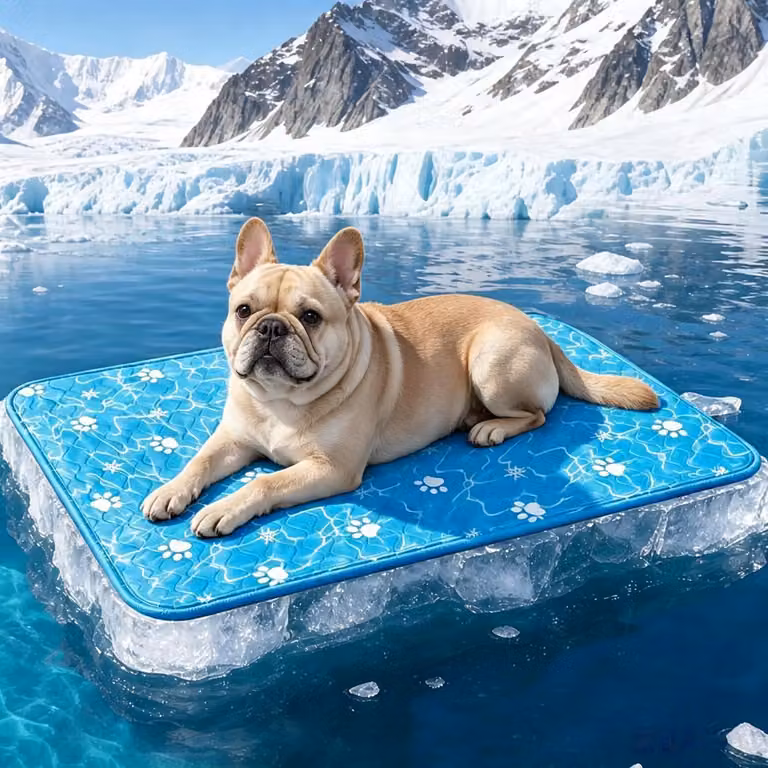 Tappetino refrigerante per cani, dimensioni 70x50 cm, colore blu, adatto a cani di taglia media