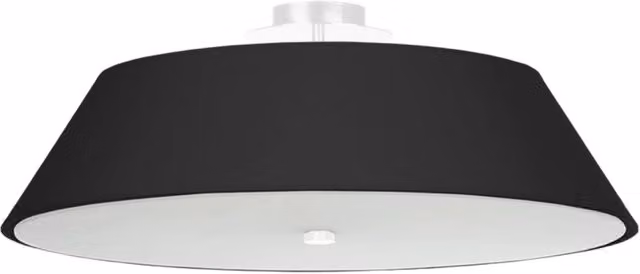Plafoniera Serie VEGA 2BM Nero 60x60x25 cm 5x15W LED E27
