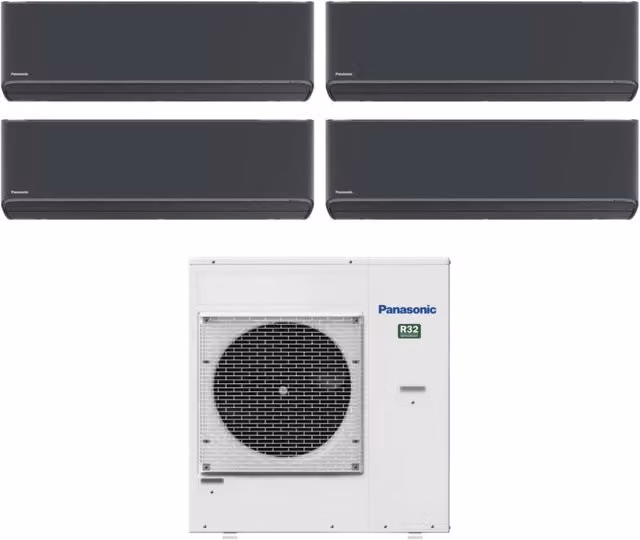 Condizionatore Quadri Split Panasonic Etherea 7+9+9+12 Grigio con Wi-Fi Integrato e Controllo via App Classe Energetica A++